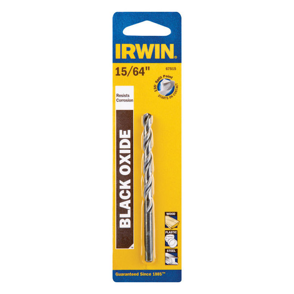 Irwin DRILL BIT15/64""BLK OXIDE 67515